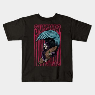 Surfing Summer Vibes Kids T-Shirt